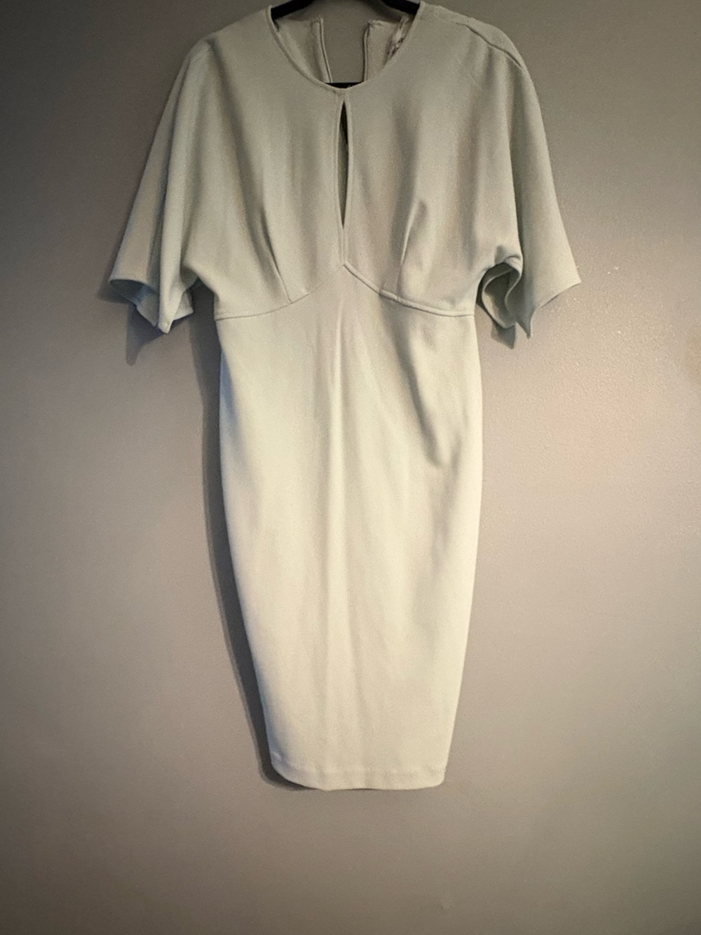 Calvin Klein Mint Sheath Dress with Keyhole Neckline